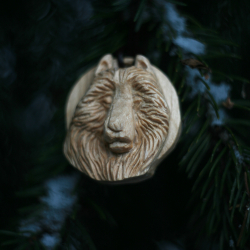 Кулон тотемник "Волк" - из древесины липы