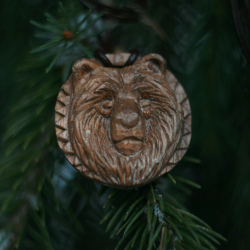 Кулон тотемник "Медведь" - из древесины американского ореха